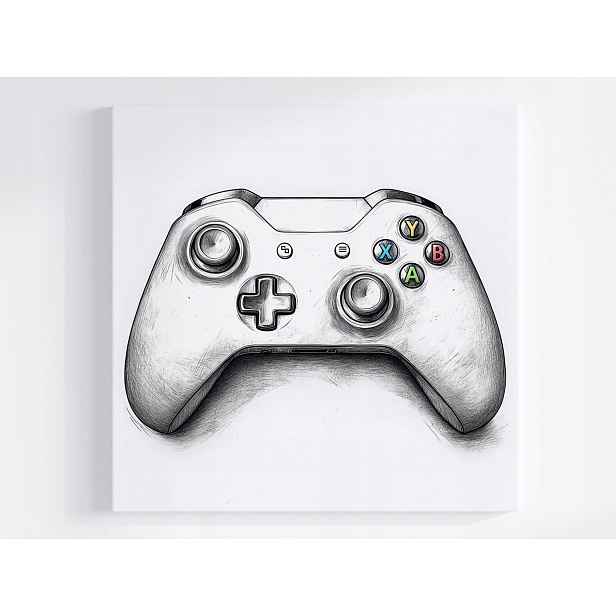 Obraz Na Plátně Obraz Na Plátně Grafika Náčrt Podložka Gaming Hráč 50x50