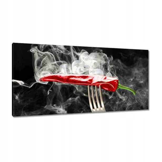 Obrazy 115x55 Červená paprika Dým