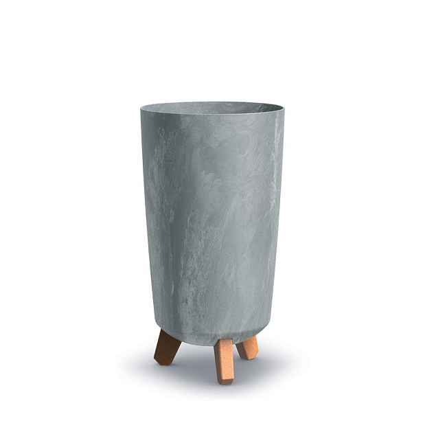Prosperplast Vysoký květináč GRACIE TUBA SLIM betonově šedý, varianta 19,5 cm