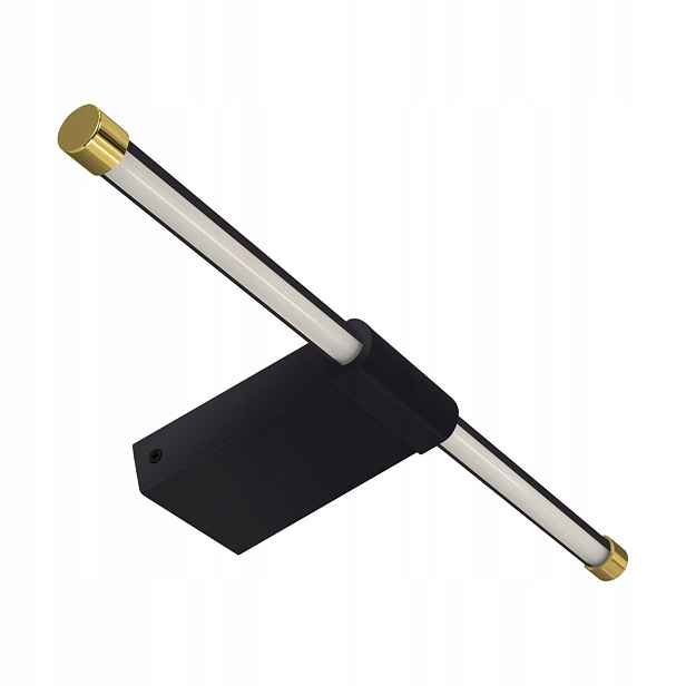 Struhm Led koupelnové nástěnné svítidlo 9W 4100K IP44 černo-zlaté Paso