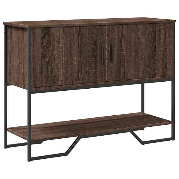 vidaXL Konzolový stolek hnědý dub 100 x 35 x 74,5 cm kompozitní dřevo