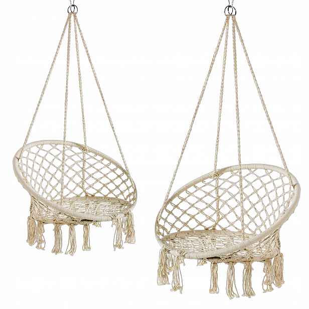 2X Závěsné Křeslo Pro Dům A Zahradu Brazilské Křeslo Houpačka Boho Meven