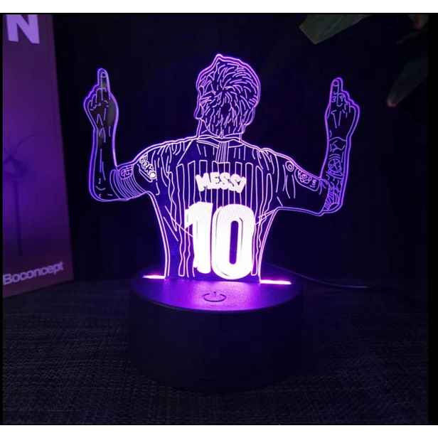 Led 3D lampička Lionel Leo Messi LM10 dárek Barcelona