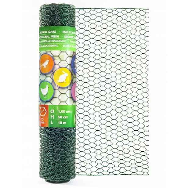 Šestihranné Zahradní Pletivo 0,5m x 10m Zelené
