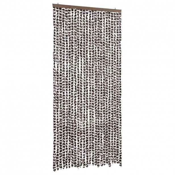 vidaXL Závěs proti hmyzu hnědý a bílý 100 x 220 cm Chenille