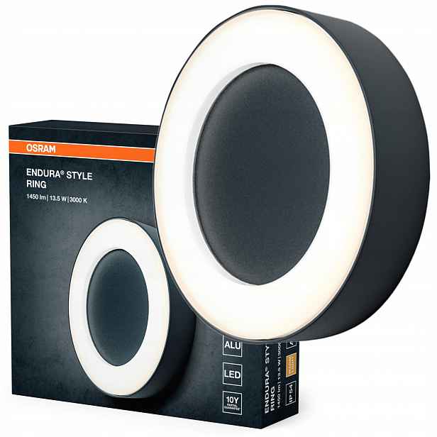 Zahradní nástěnné svítidlo Venkovní fasádní Led lampa 13.5W 480lm 3000K IP54
