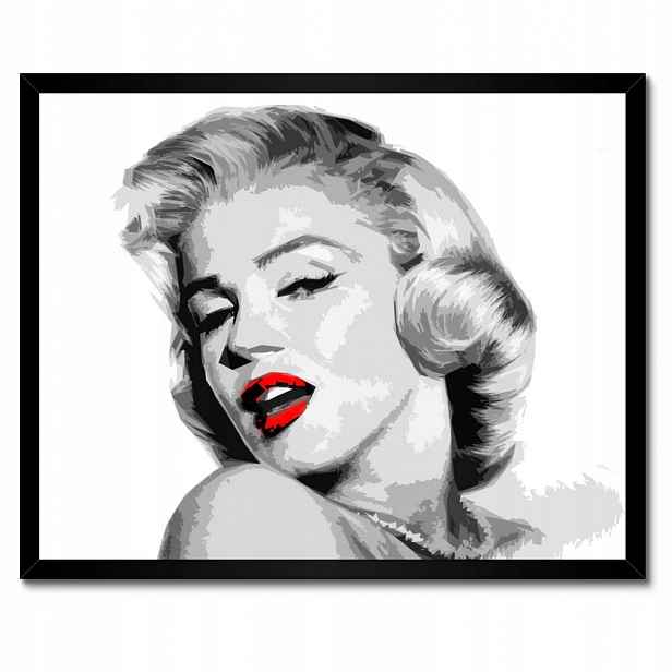 Plakáty v rámu 50x40 Marilyn červené rty