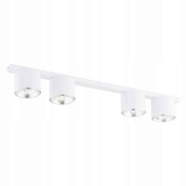 Stropní svítidlo čtyřnásobná bílá minimalistická lišta 90 cm, 4 body Emibig