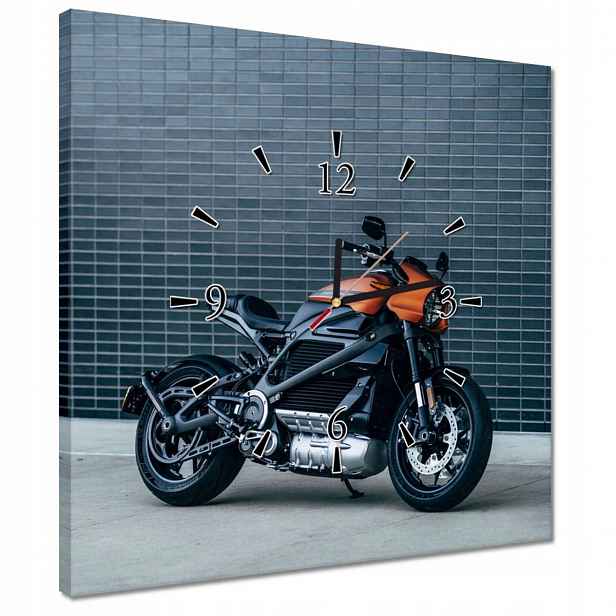 Hodiny 40x40 Harley Davidson Motocykl