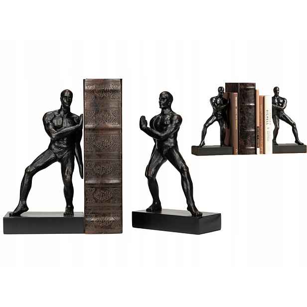 Opěrky na knihy podpěra bookend Muži ozdoba do obývacího pokoje 2 ks