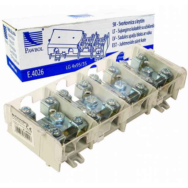 upínací lišta s krytem Lz 4x95mm 35 232A rozha