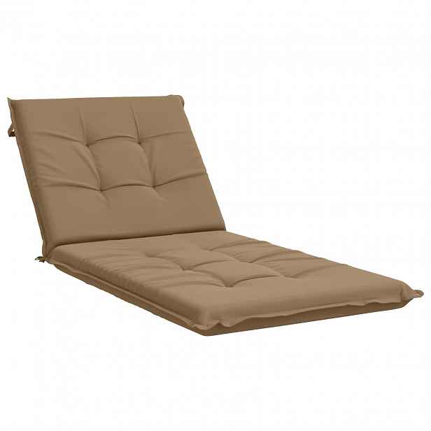 vidaXL Polštář na lehátko GEMERT 100% polyester Taupe 190 x 70 x 9 cm