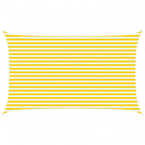 vidaXL Sluneční plachta Žlutá a bílá 5 x 3 m 100% polyester Oxford