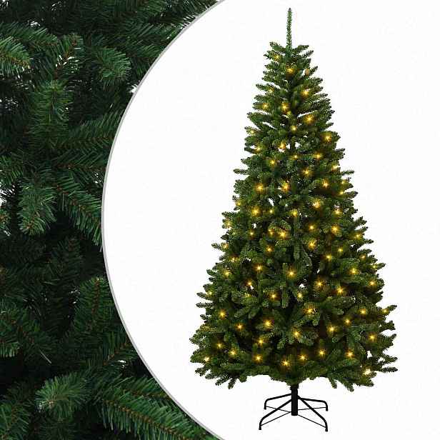 vidaXL Umělý Skládací Vánoční Strom 270 cm 600 LED Teplá bílá