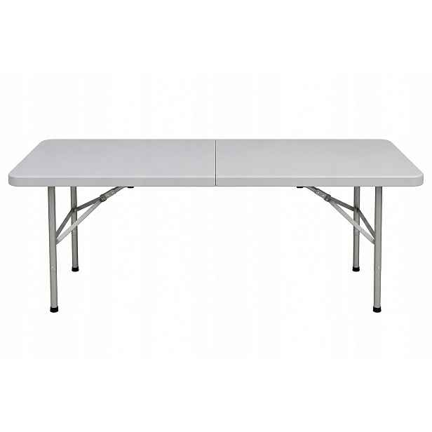 Zahradní stůl skládací plastový délka 150cm, barva šedá