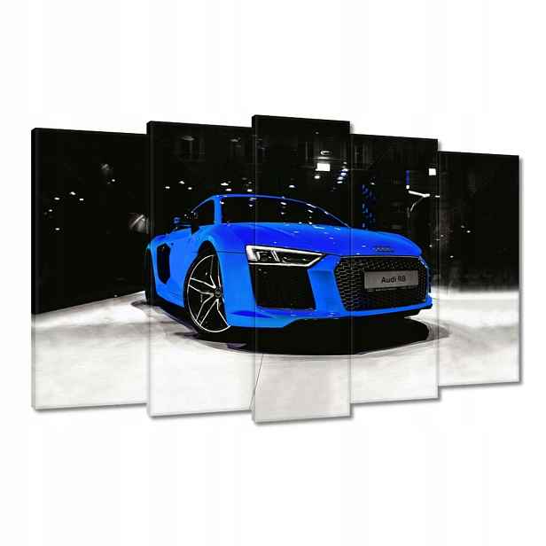 Obrazy 100x60 Modré Audi Audica R8