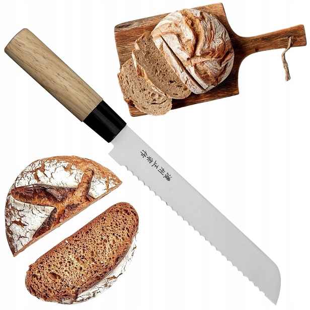 Satake Megumi 420J2 Japonský Nůž na pečivo, chléb a rohlíky 20 cm