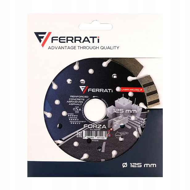 Diamantový kotouč Forza 125 mm pro betonu, asfalt, kámen a teraco