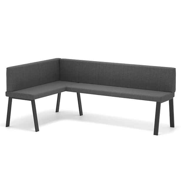 Idohome ROHOVÁ LAVICE MONO Y levá tkanina hladká, 128/168 cm, tmavě šedá