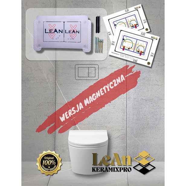 Skryté splachovací tlačítko Wc Geberit Tece LeAnKeramixPro bez sady