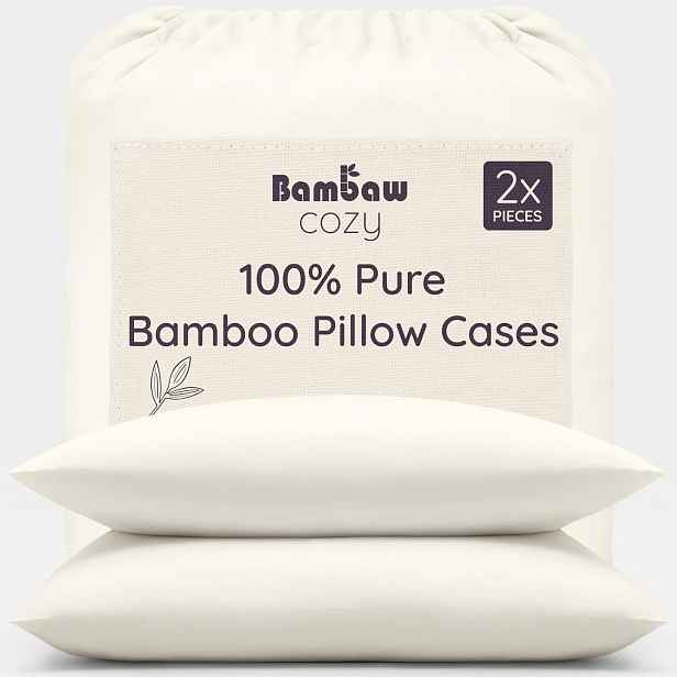 Bambusové povlečení 40×80 bílé 2 ks Bambaw antialergické Oeko-tex Eko
