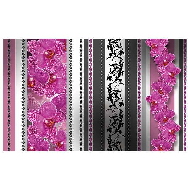 Fototapeta Orchideje růžové na šedém pozadí vinylová 368x254 lepidlo