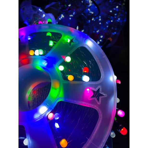 Vánoční Osvětlení Na Stromeček 250 Led Perlové 50 M Barevné