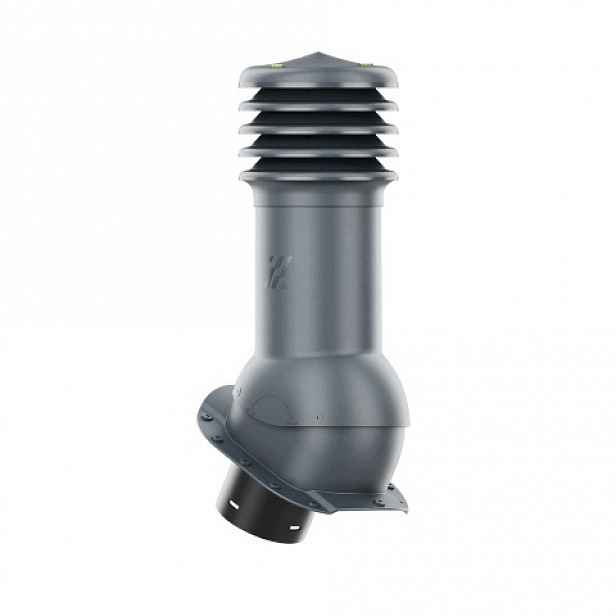 Větrací komín HiVent pro plechovou střešní krytinu, profil A, průměr 125 mm, antracit