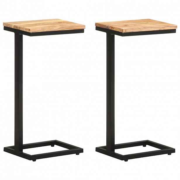 vidaXL Odkládací stolky 2 ks 31,5x24,5x64,5 cm masivní akáciové dřevo