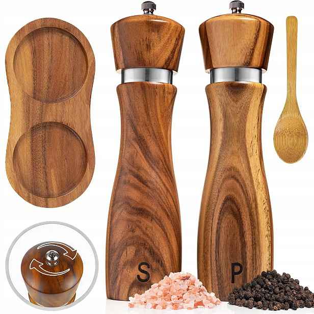 Mlýnek Na Sůl A Pepř, Dřevěné Mlýnky Na Mletí Koření, Ergonomický