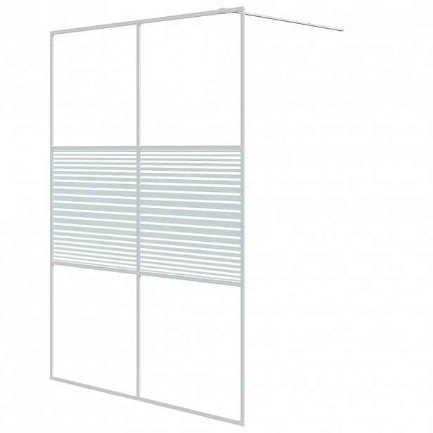 vidaXL Sprchová zástěna walk-in bílá 140 x 195 cm čiré ESG sklo