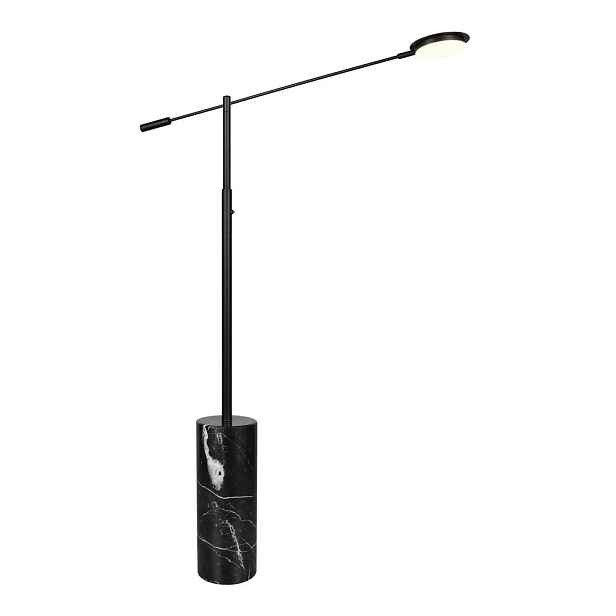 Černá LED stojací lampa (výška 145 cm) Fiore – Trio Select