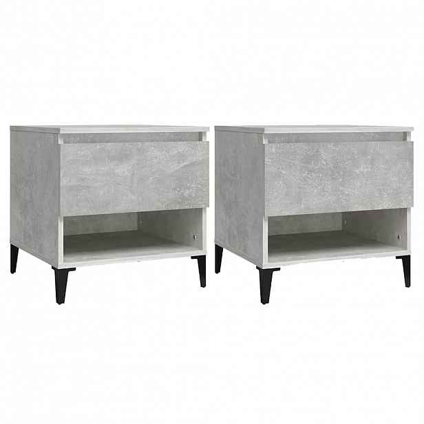 vidaXL Odkládací stolky 2 ks betonově šedé 50x46x50cm kompozitní dřevo