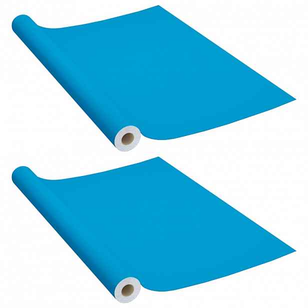 vidaXL Samolepící tapety na nábytek 2 ks azurové 500 x 90 cm PVC