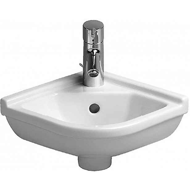 Duravit Starck 3 - Umývátko rohové 43x38 cm, s 1 otvorem pro baterii, bílá 0752440000