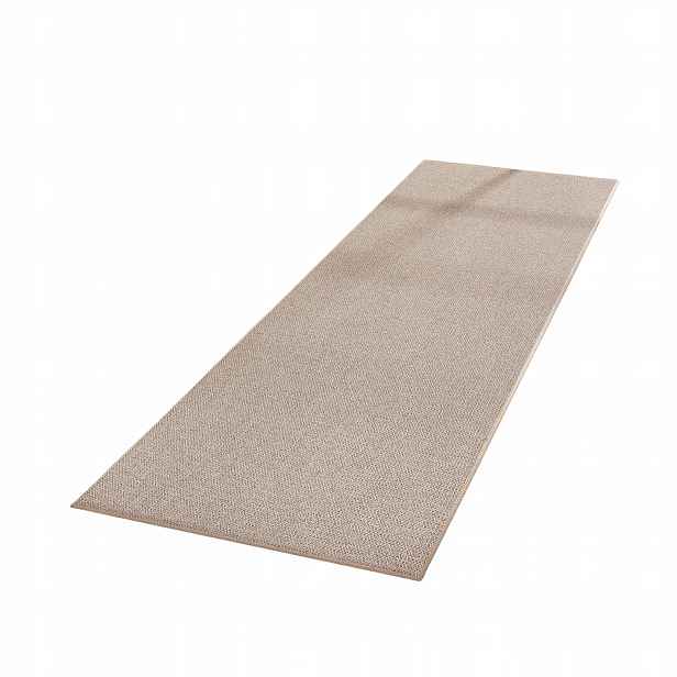 Koberec 80 x 200 cm, protiskluzový vzhled juty Boho Béžová