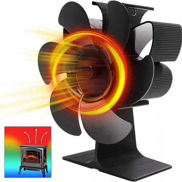 Krbový Ventilátor Krbový Ohřívač Napájený Teplem Větráček Ekologický Odolný