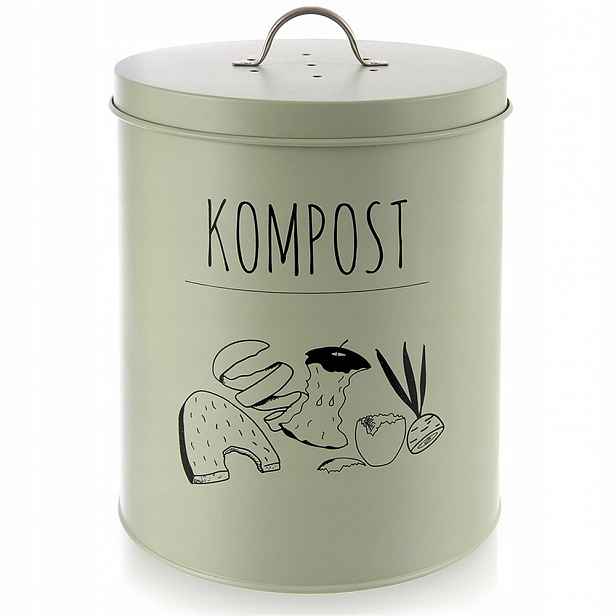 Kuchyňský Kompostér Kovový S Uhlíkovým Filtrem 8 L Zelený