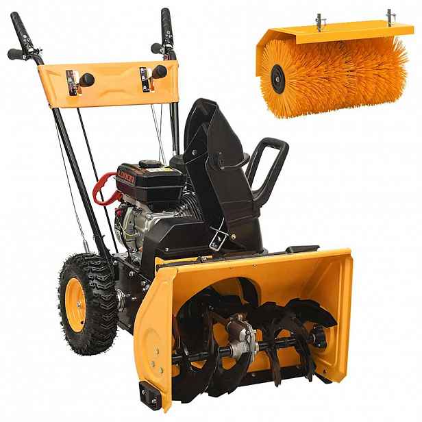 vidaXL Benzínová sněhová fréza a zametač 2 v 1 6,5 HP