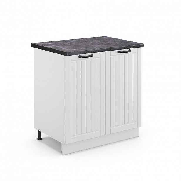 Vicco SKŘÍŇKA POD DŘEZ Fame-Line Bílý venkovský dům 80 cm , PD Antracit