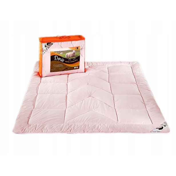 Vlněná přikrývka 200x220 Doris růžová 2,20 kg mikrovlákno 100%