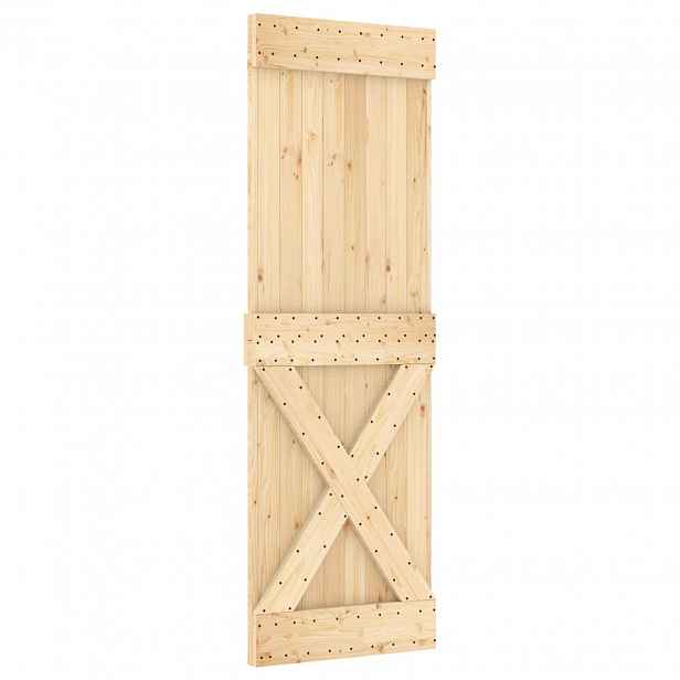 vidaXL Posuvné dveře NARVIK Přirozená a černá 70 x 210 cm (213,5 cm)