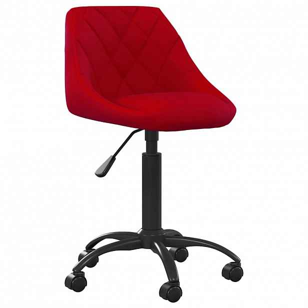 vidaXL Jídelní židle vínová samet