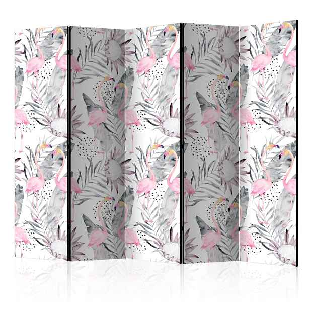 Paraván Flamingos and Twigs Dekorhome