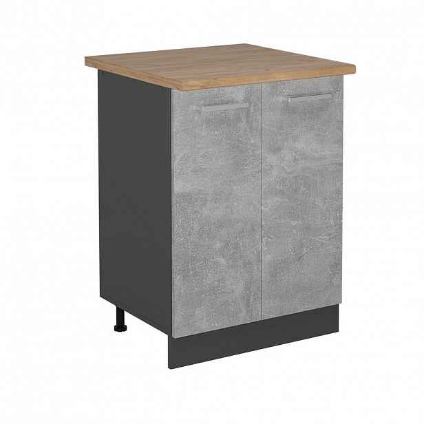 Vicco SPODNÍ SKŘÍŇKA KUCHYŇSKÉ LINKY R-Line Beton 60 cm , PD Dub