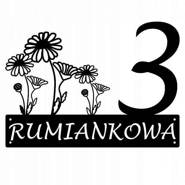 Číslo Na Dům 48 cm Tabule Adresa Ocel 2 mm Grafika 154