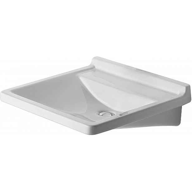 Duravit Starck 3 - Umyvadlo Med, 60x55 cm, bez otvoru pro baterii, bílá 0312600000