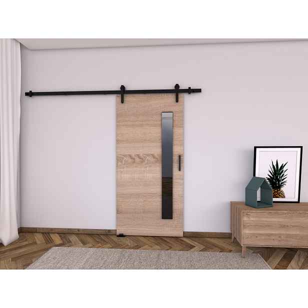 Interiérové dveře na stěnu BUSHLAND 7 - 76 cm, dub sonoma