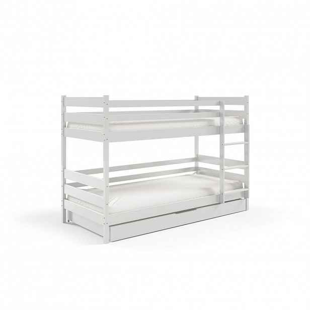 MASSENO POSTEL SIMBA 80x160 s úložným prostorem, Bílá