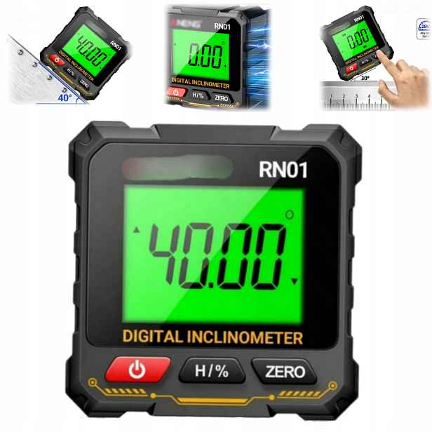4×90° Všesměrový Magnetický Digitální Úhloměr S PODSVÍCENÍM-RN01
